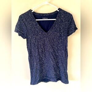 Merona Blue Shirt With White Speckles